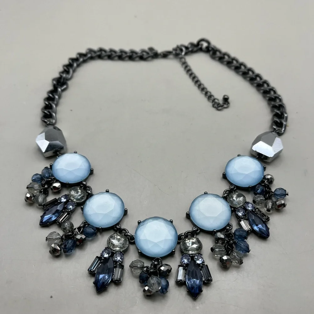 Lani Blue and Silver Gemstone Necklace